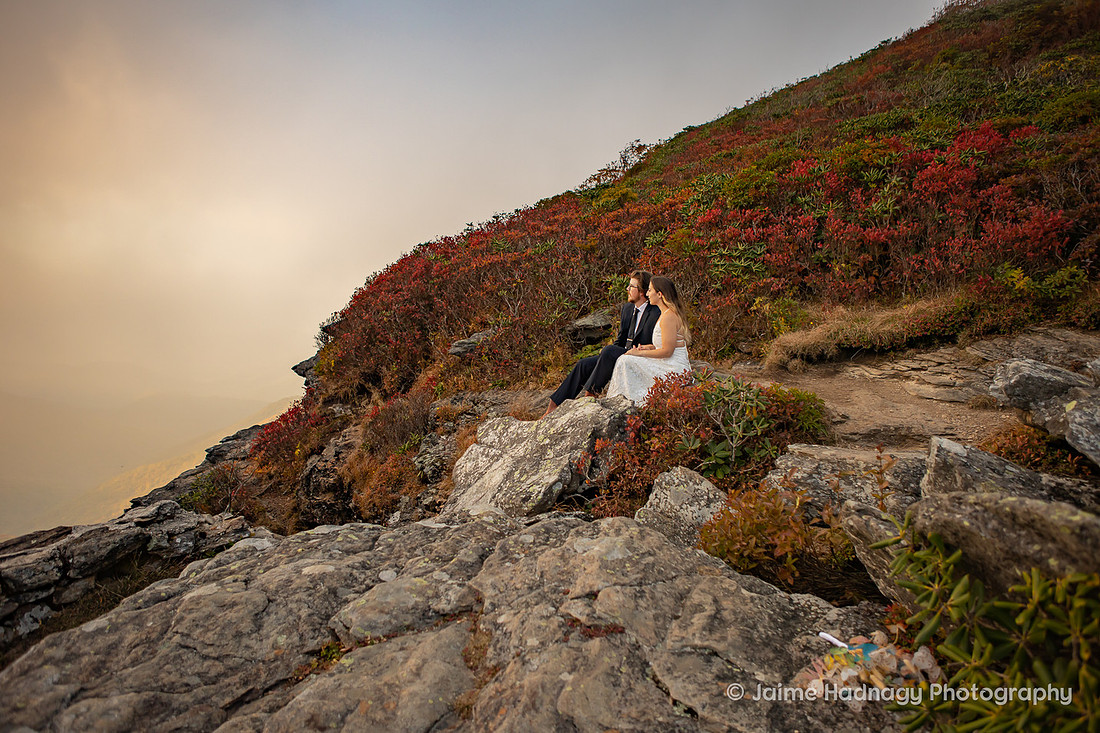 Mountain Wedding Photos | Asheville Elopement Photographer | Hiking Bride