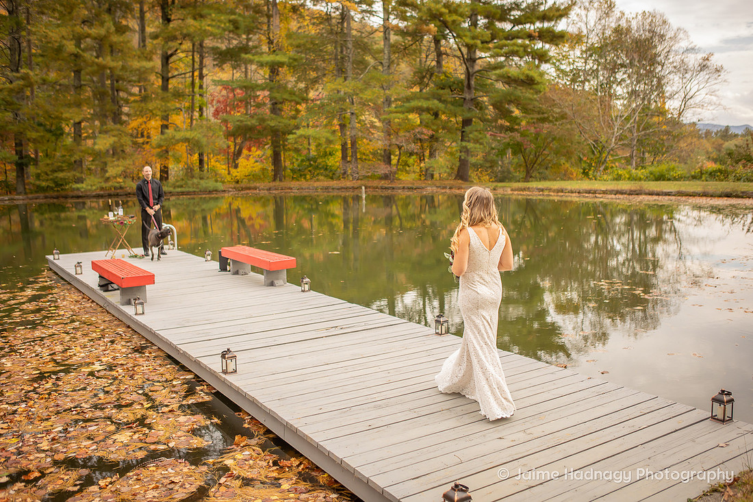 Elopement at Asheville AirBNB with dog | Wedding Photographer