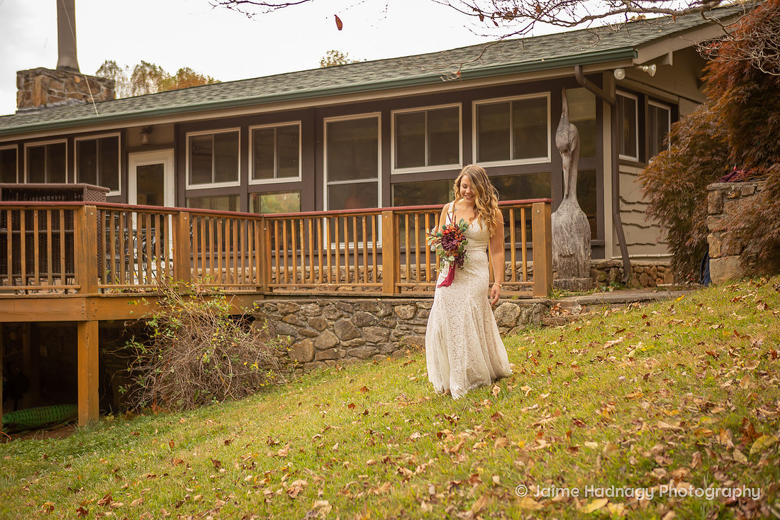 Elopement at Asheville AirBNB with dog | Wedding Photographer