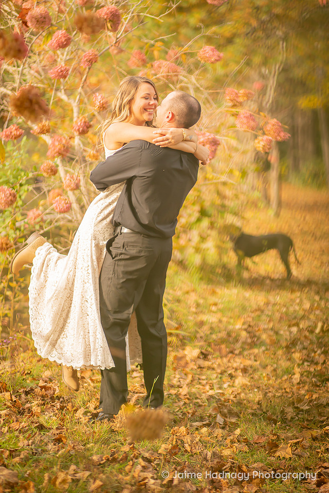 Wedding Photos in Nature with the dog | Asheville Elopement Photographer