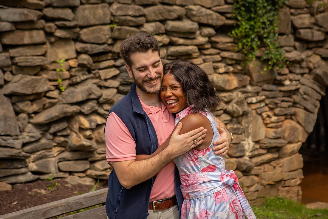 Surprise Proposal at Falls Park In Greenville SC | Engagement Photographer