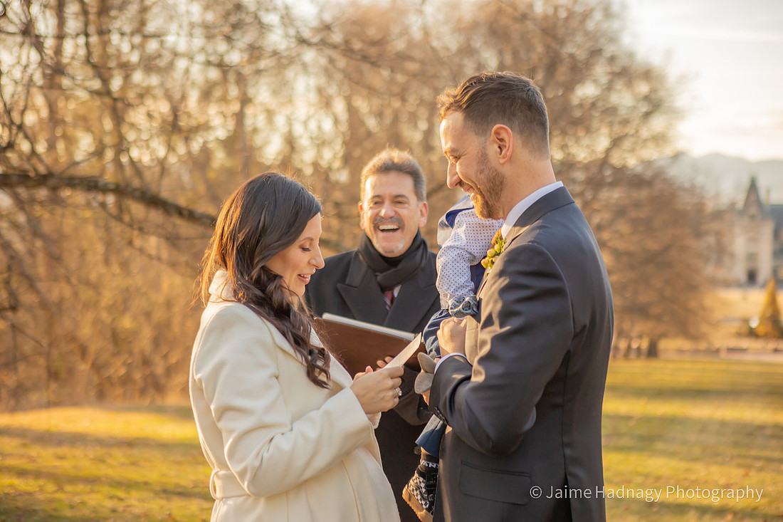 Wintertime Elopement at Biltmore Estate in Asheville Photography