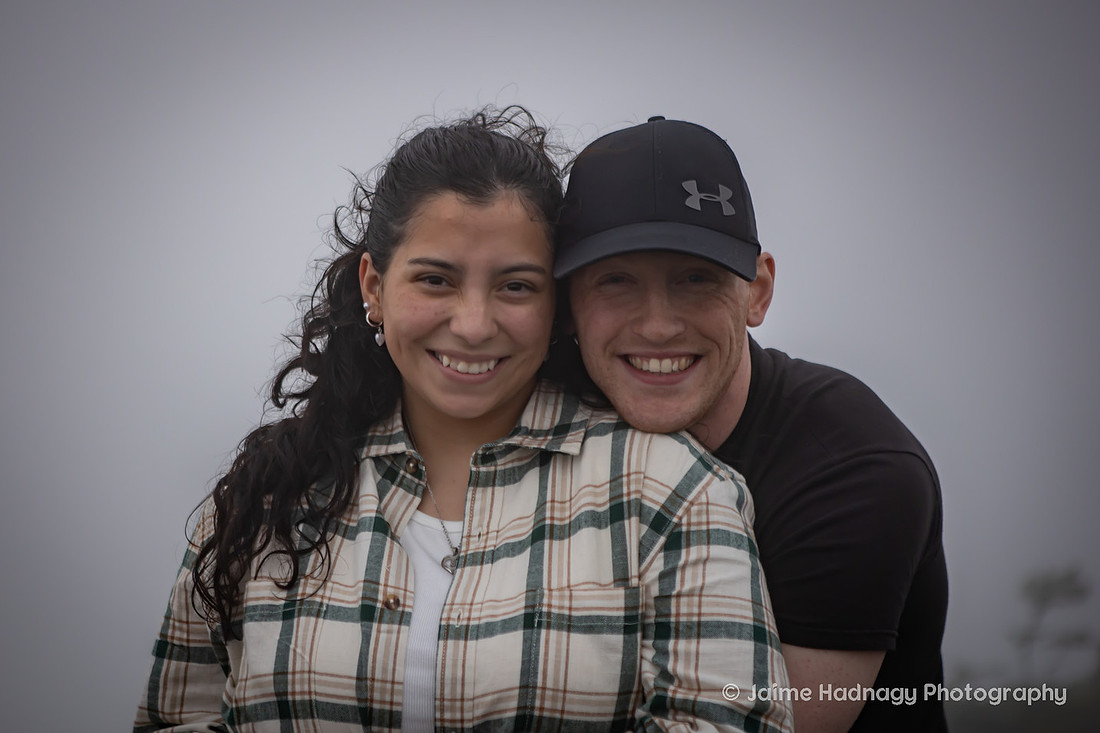 Getting Engaged on a Hike in the Fog in the Mountains of Western North Carolina | Asheville Hiking Proposal Photographer
