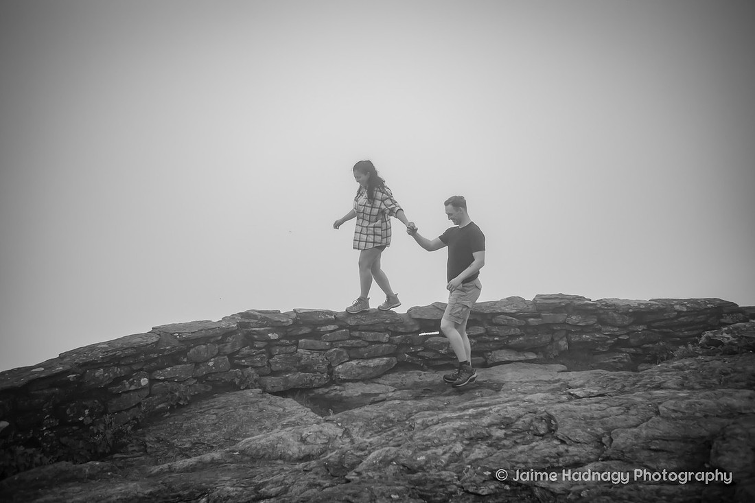 Craggy Pinnacle Hiking Proposal in the Rain