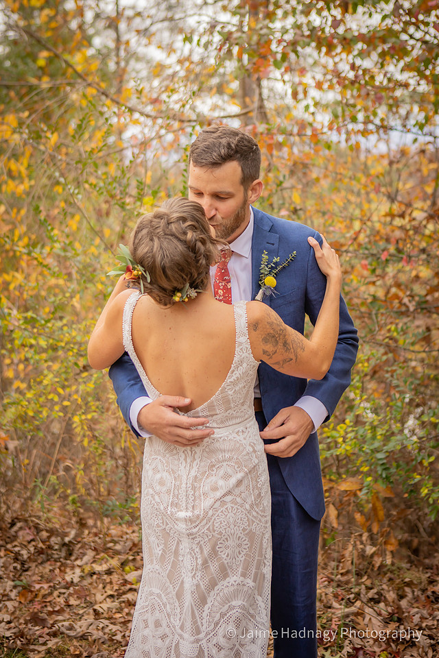 First Look Wedding Photos Outdoors | Asheville Elopement Photographer