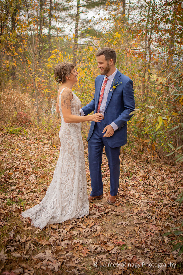 First Look Wedding Photos Outdoors | Asheville Elopement Photographer
