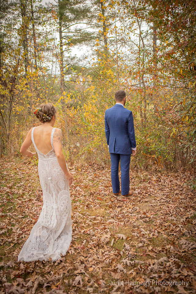 First Look Wedding Photos Outdoors | Asheville Elopement Photographer