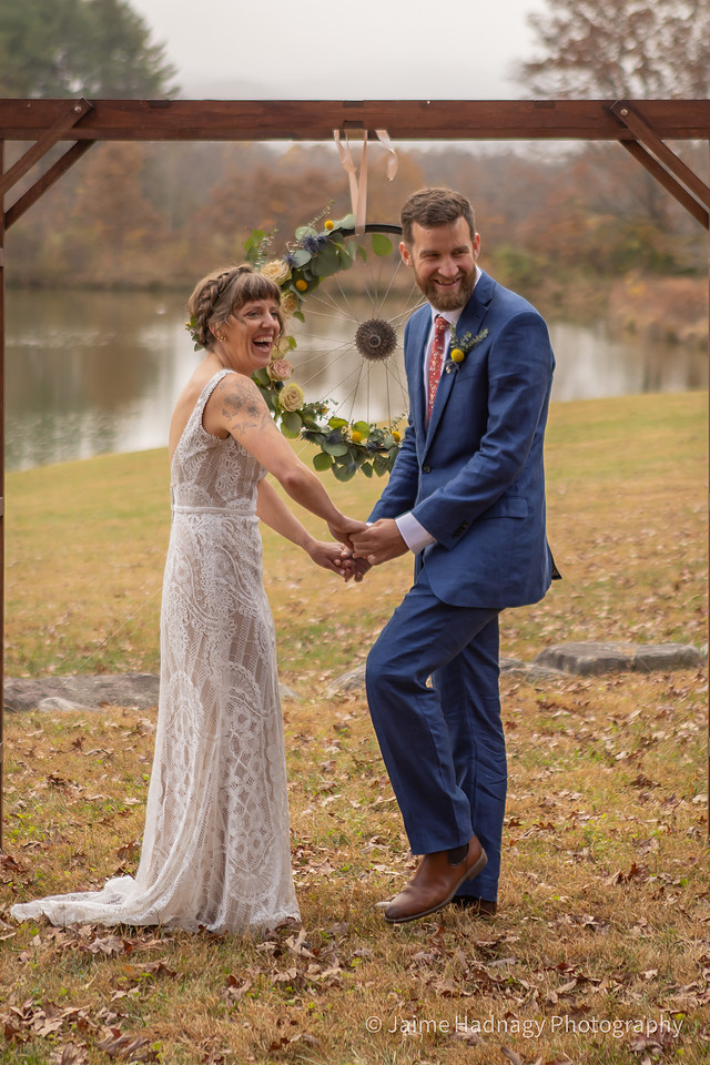 Wedding Ceremony Photos Outdoors in Nature | Hendersonville Photographer