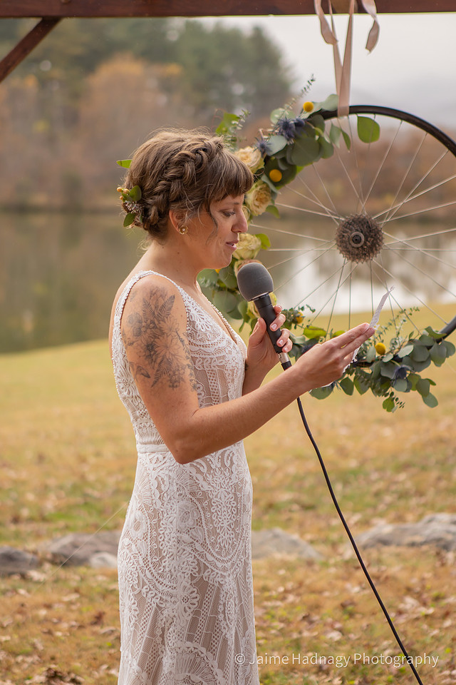 Wedding Ceremony Photos Outdoors in Nature | Hendersonville Photographer