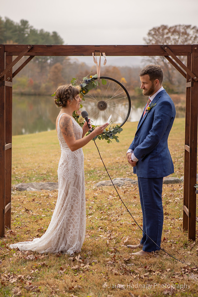 Wedding Ceremony Photos Outdoors in Nature | Hendersonville Photographer