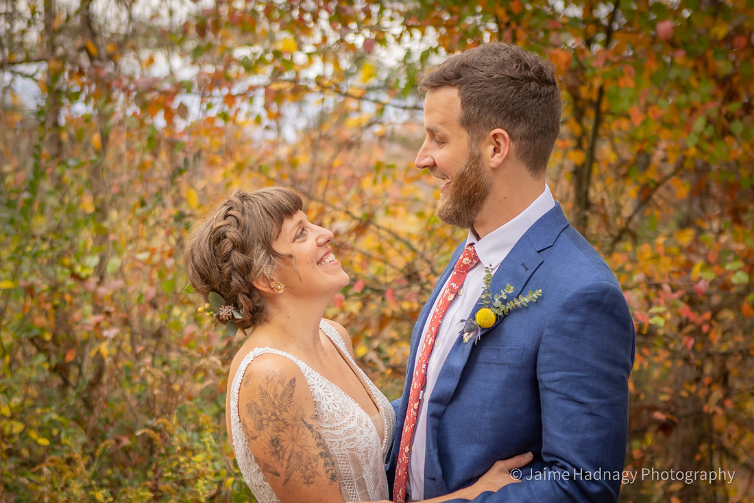 First Look Wedding Photos Outdoors | Asheville Elopement Photographer