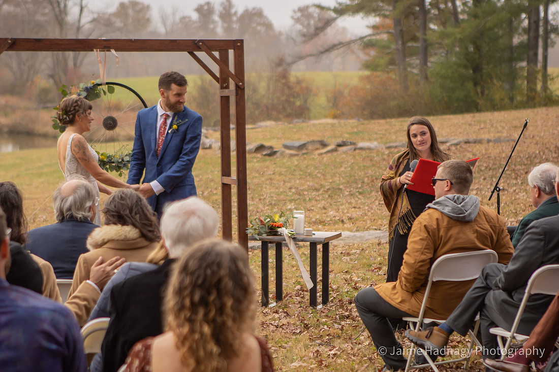 Wedding Ceremony Photos Outdoors in Nature | Hendersonville Photographer