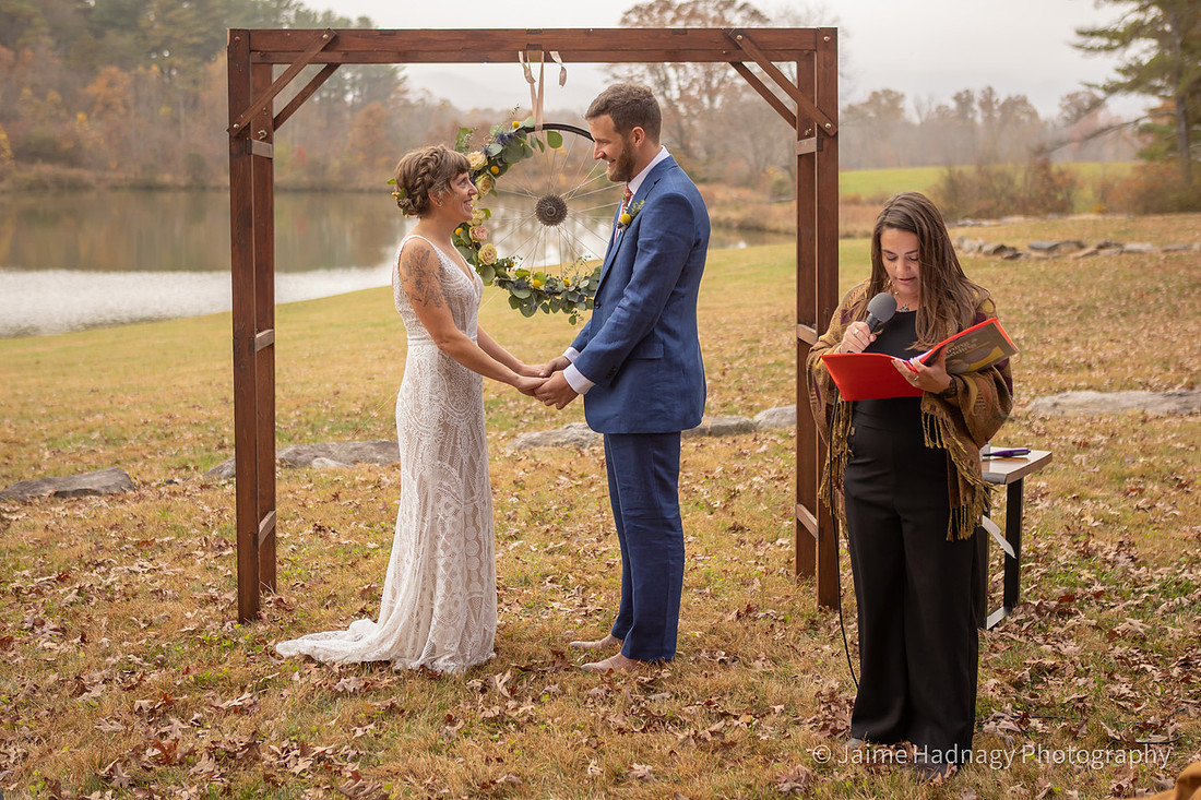Wedding Ceremony Photos Outdoors in Nature | Hendersonville Photographer