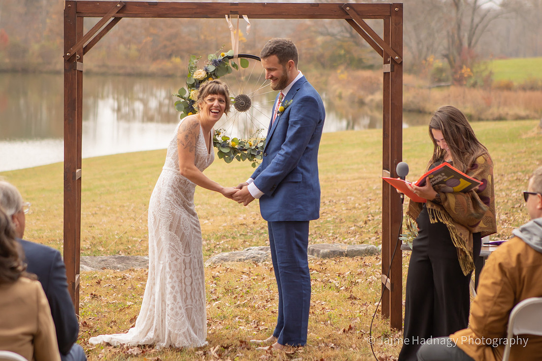 Wedding Ceremony Photos Outdoors in Nature | Hendersonville Photographer