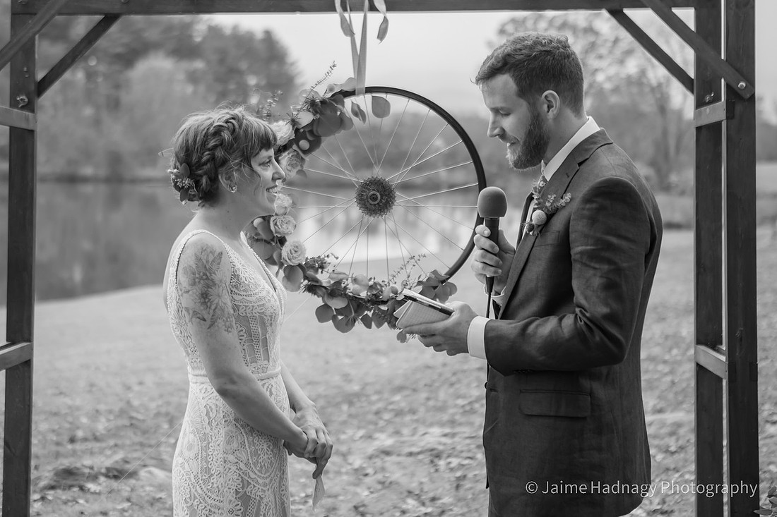 Wedding Ceremony Photos Outdoors in Nature | Hendersonville Photographer