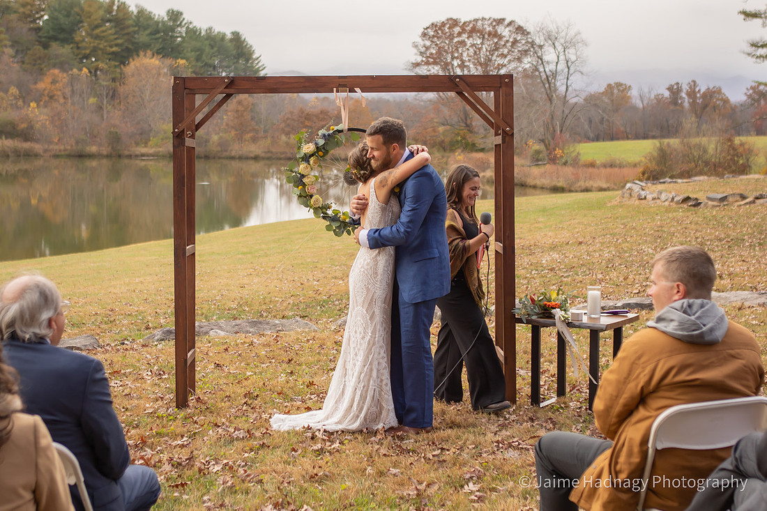 Wedding Ceremony Photos Outdoors in Nature | Hendersonville Photographer