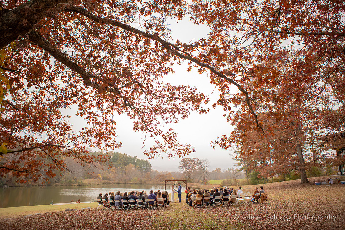 Wedding Ceremony Photos Outdoors in Nature | Hendersonville Photographer