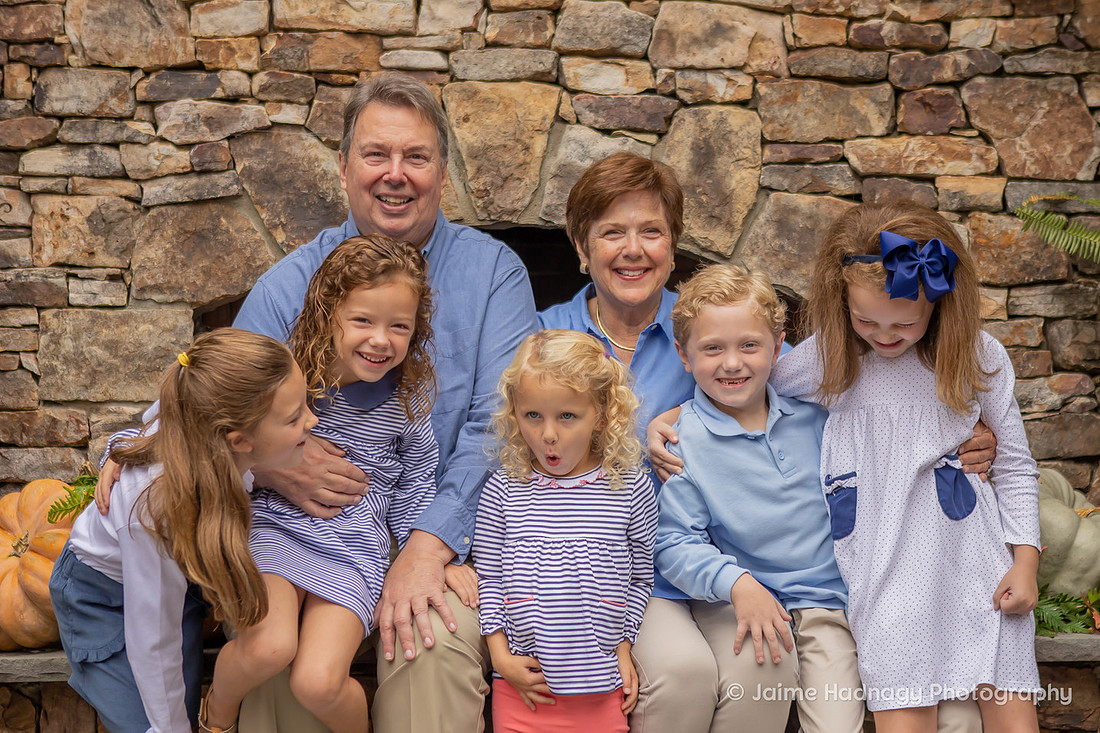 Extended Family Photoshoot with Grandchildren | Asheville Photographer