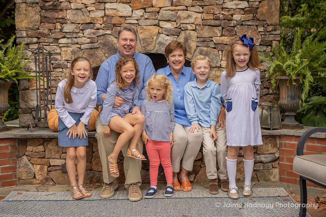 Extended Family Photoshoot with Grandchildren | Asheville Photographer