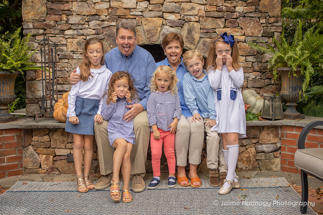 Extended Family Photoshoot with Grandchildren | Asheville Photographer
