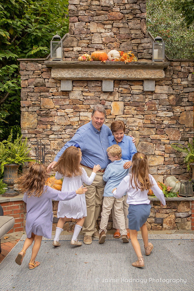 Children hugging grandparents | Asheville Photographer