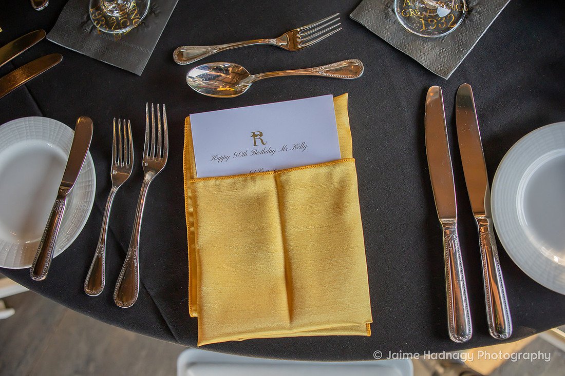 Place Setting for 90th Birthday