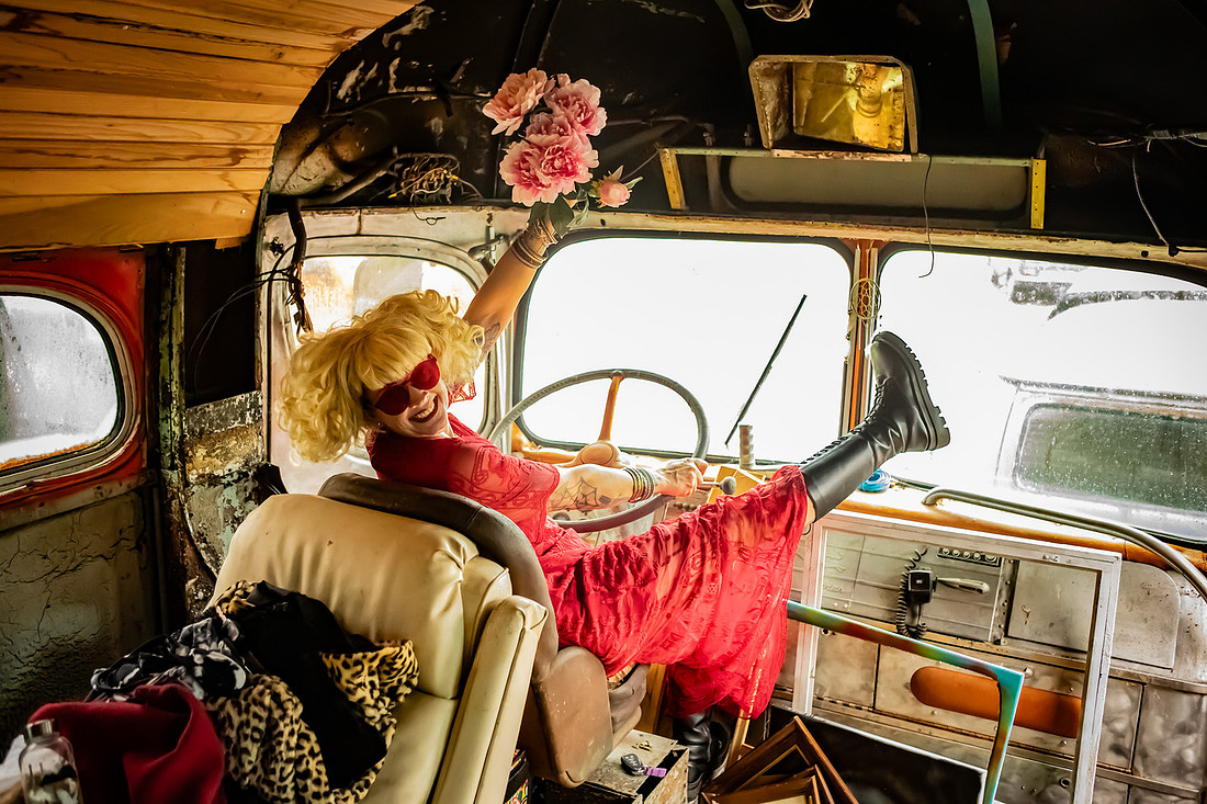 Photoshoot of Dancers in an abandoned car lot | Asheville Photography