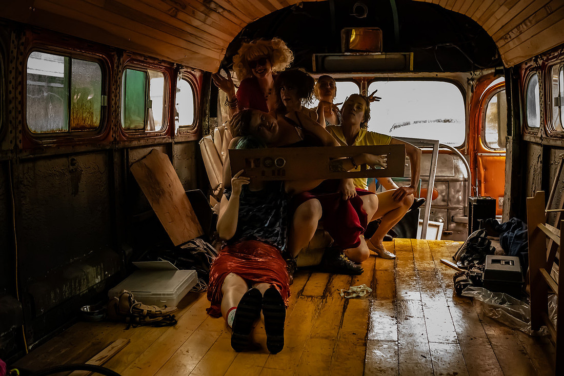 Photoshoot of Dancers in an abandoned car lot | Asheville Photography
