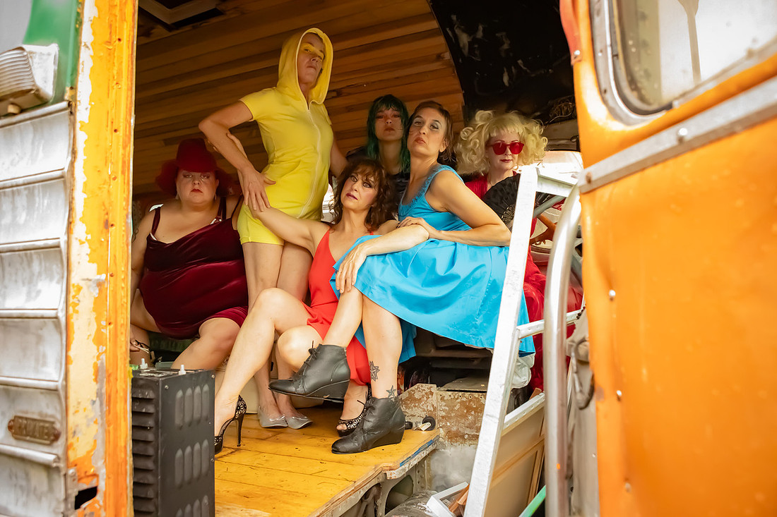 Photoshoot of Dancers in an abandoned car lot | Asheville Photography