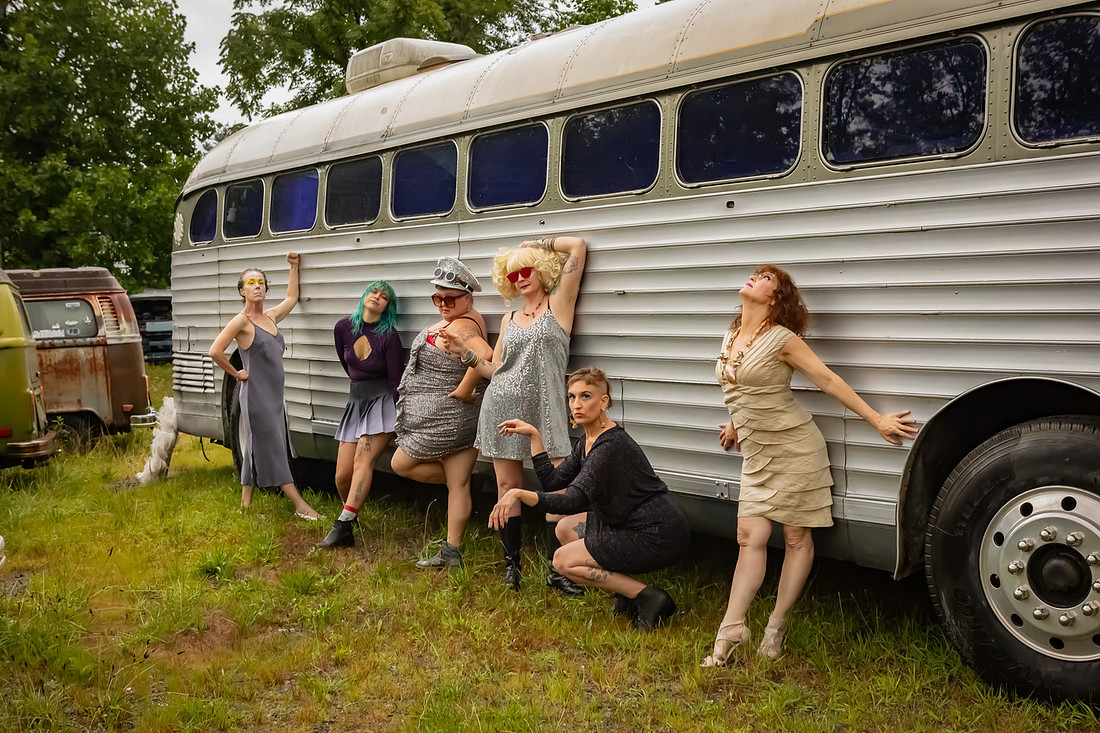 Modern Dance Photoshoot with Vehicles and Busses
