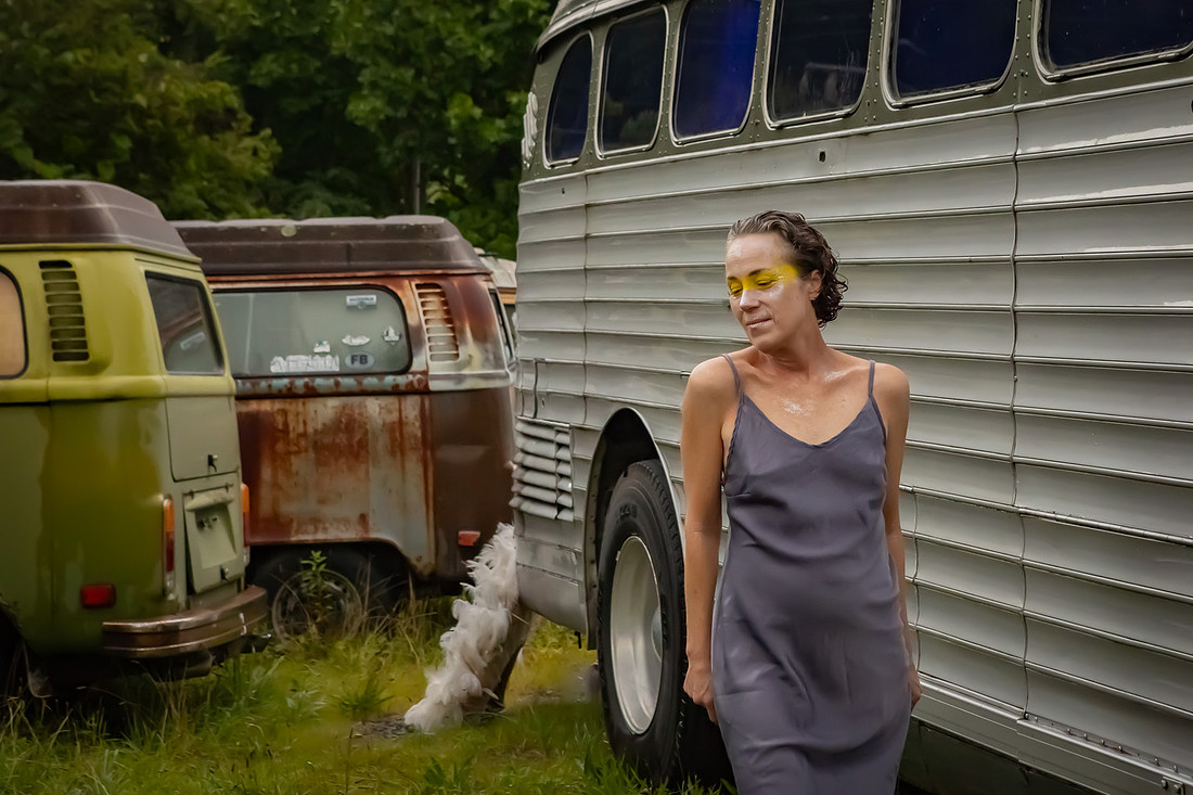 Modern Dance Photoshoot with Vehicles and Busses