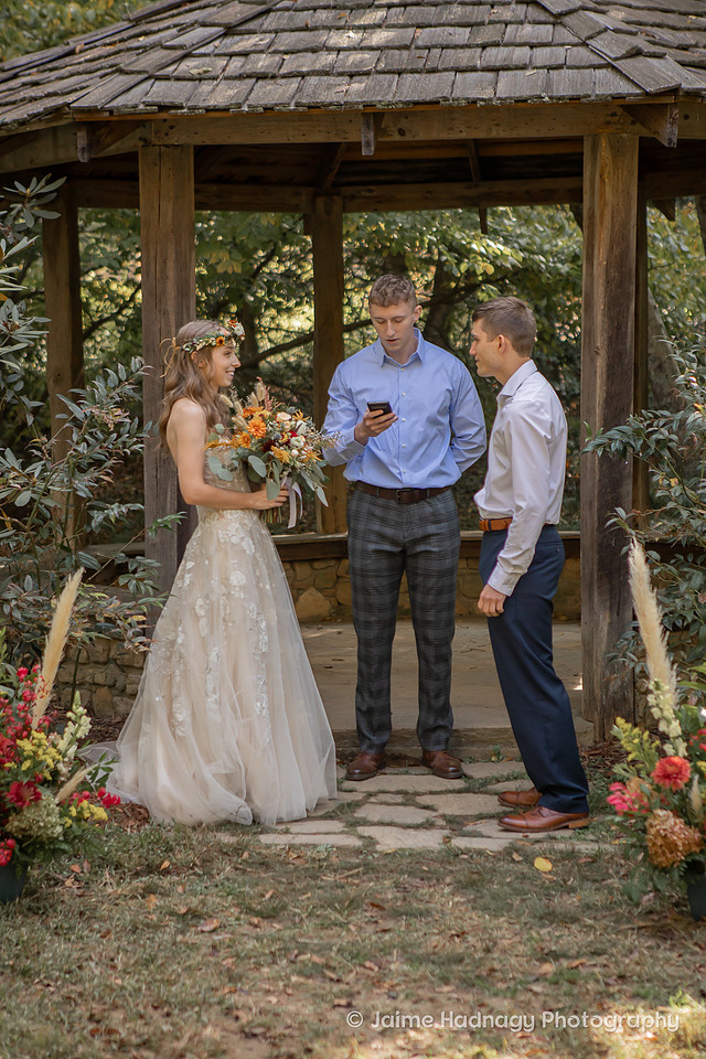 Small Family Elopement at Botanical Gardens | Asheville Wedding Photographer