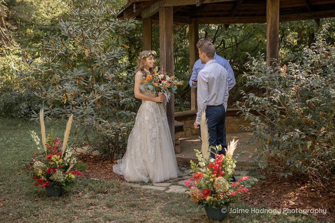Small Family Elopement at Botanical Gardens | Asheville Wedding Photographer
