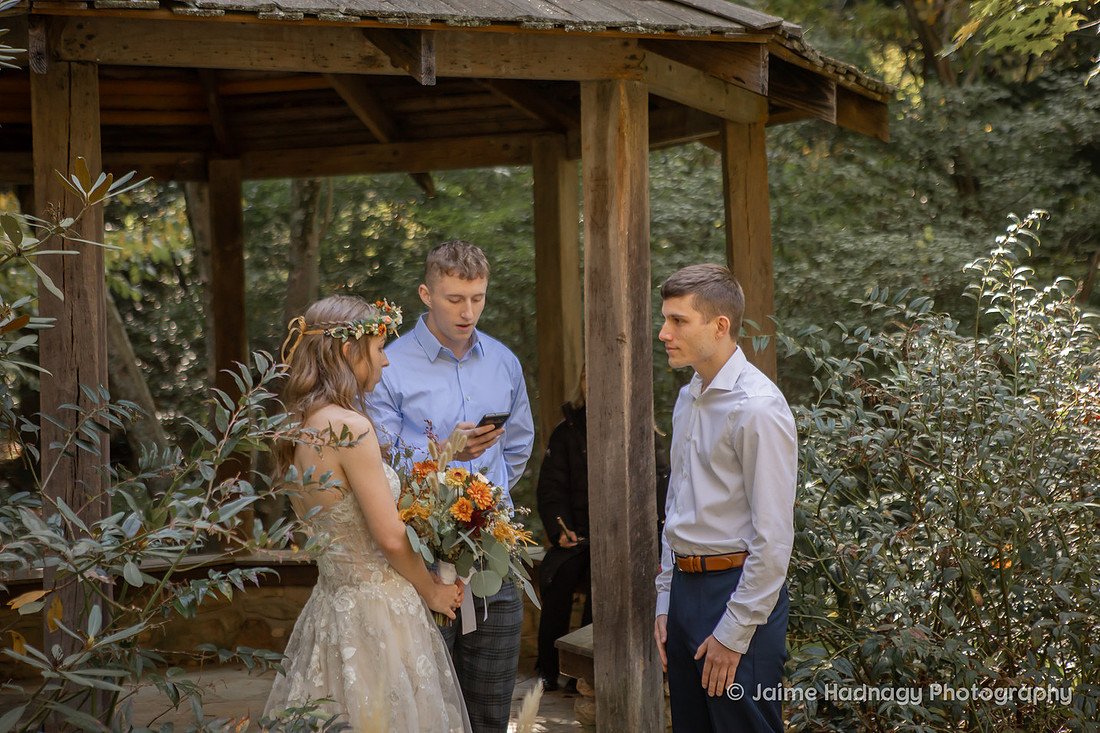 Small Family Elopement at Botanical Gardens | Asheville Wedding Photographer