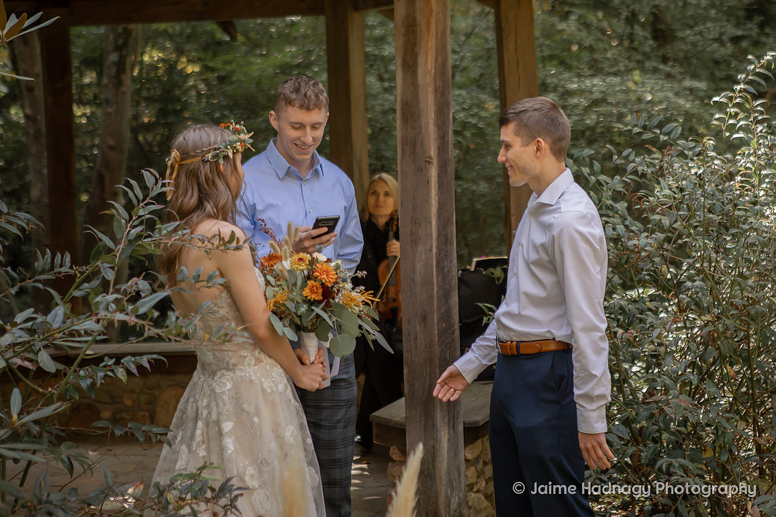 Small Family Elopement at Botanical Gardens | Asheville Wedding Photographer