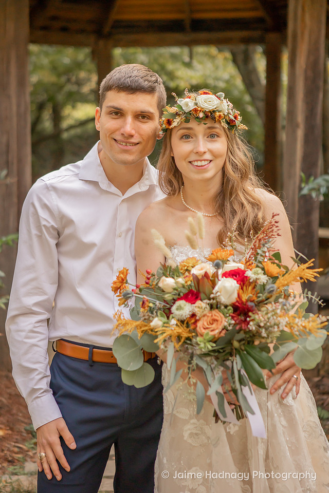 Fall Wedding at Botanical Gardens Asheville | Elopement Photographer