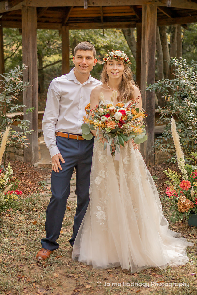 Fall Wedding at Botanical Gardens Asheville | Elopement Photographer