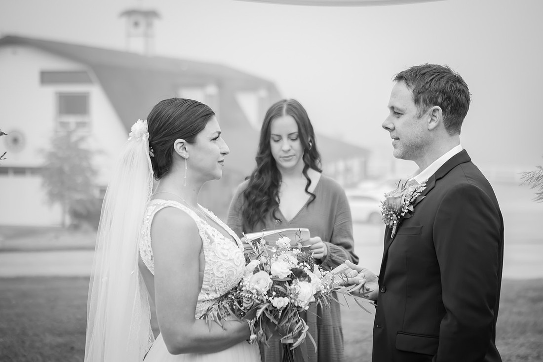 Wedding Ceremony at Horseshoe Farm in Hendersonville NC Photography