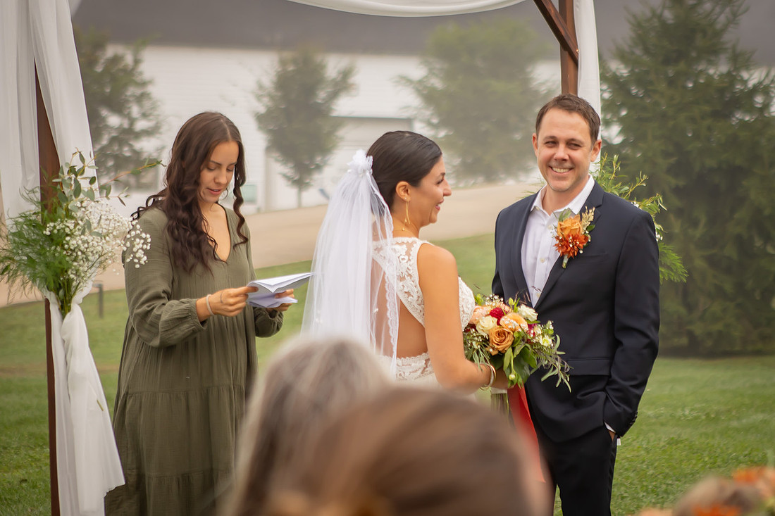 Wedding Ceremony at Horseshoe Farm in Hendersonville NC Photography
