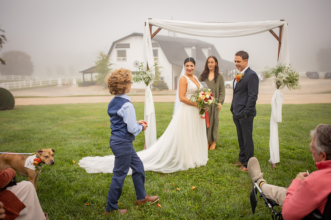 Foggy Morning Wedding Ceremony | Asheville Photographer