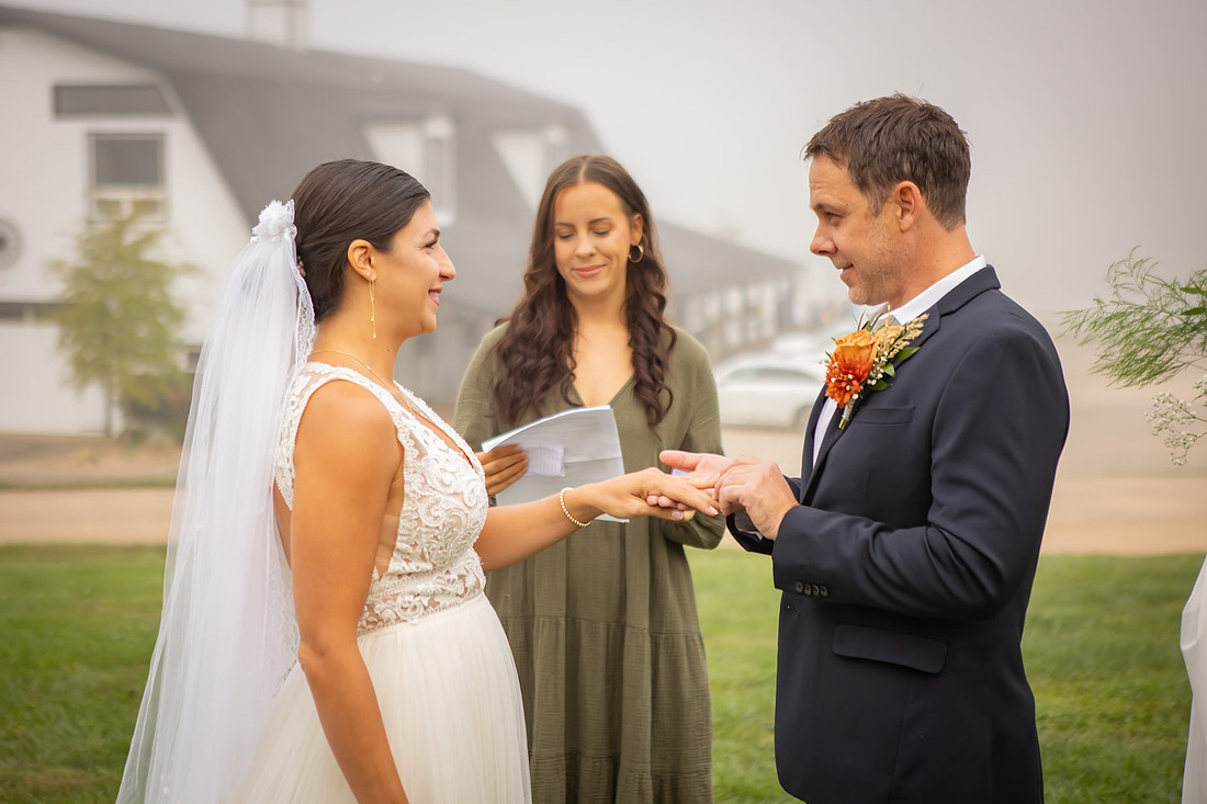 Foggy Morning Wedding Ceremony | Asheville Photographer