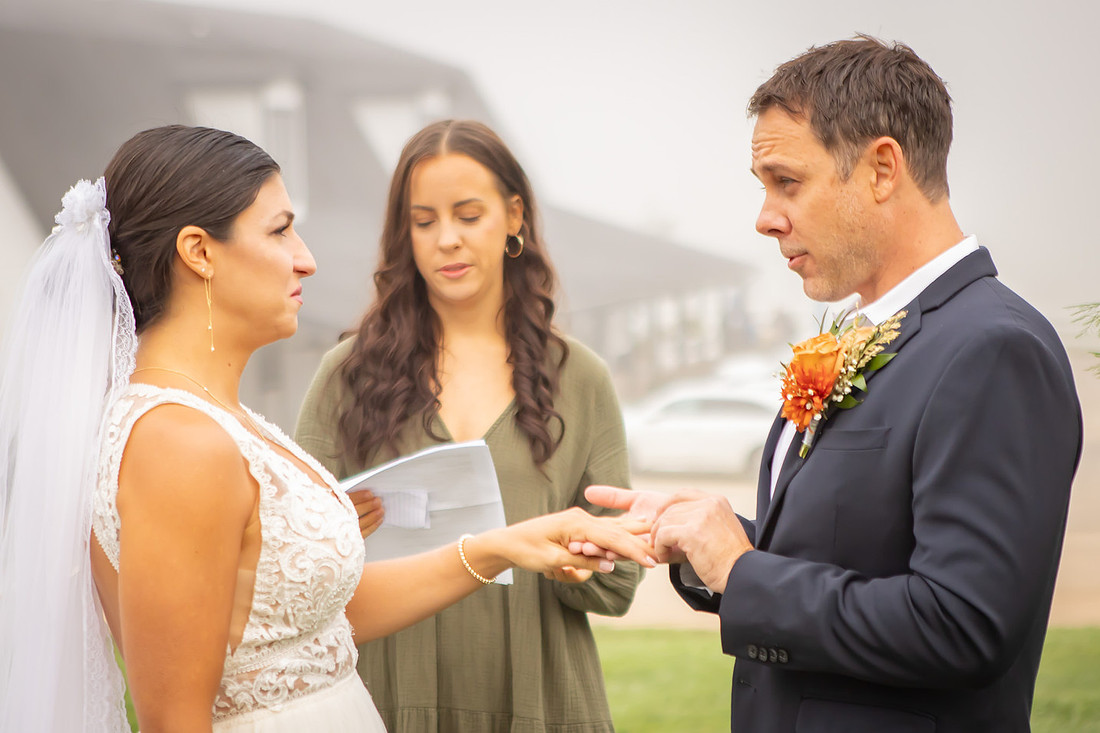 Foggy Morning Wedding Ceremony | Asheville Photographer