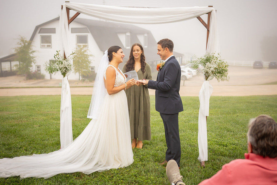 Foggy Morning Wedding Ceremony | Asheville Photographer