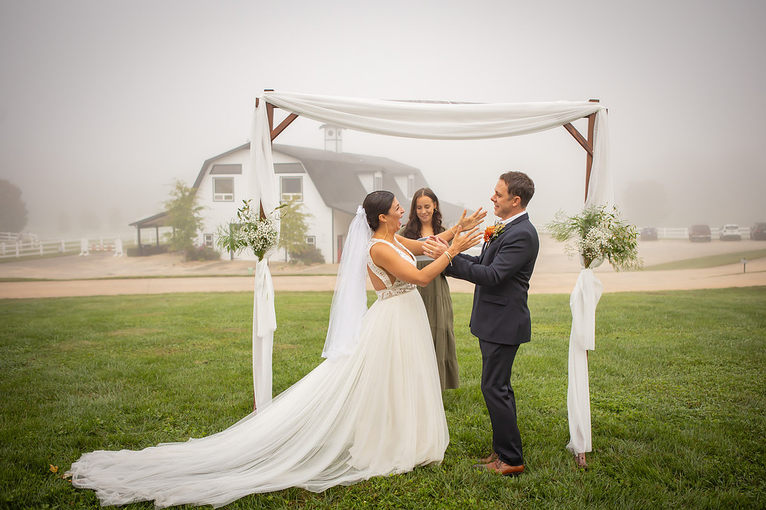 Foggy Morning Wedding Ceremony | Asheville Photographer
