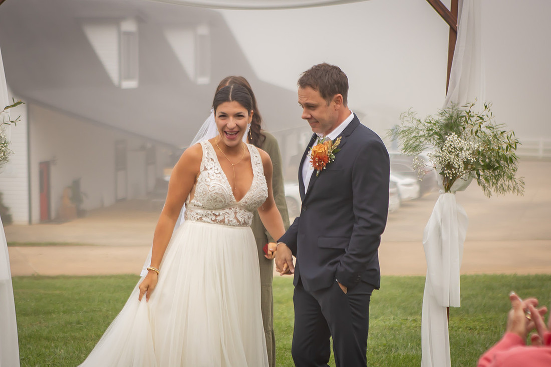 Foggy Morning Wedding Ceremony | Asheville Photographer