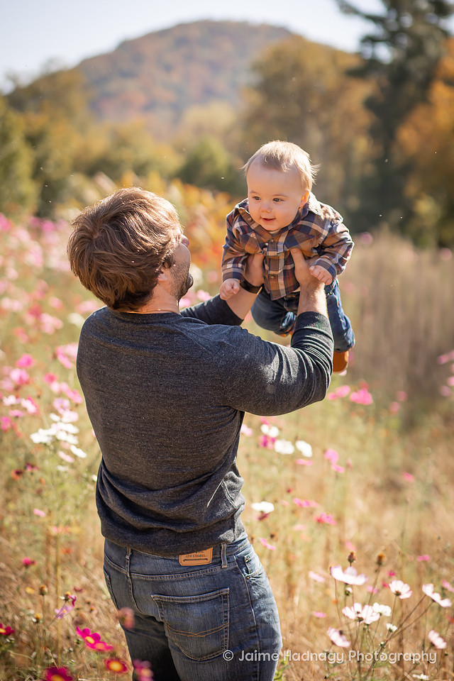 Outdoor Family Photos in Asheville with Baby Photographer