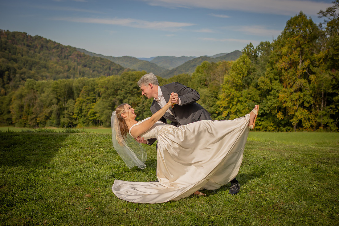 Bride and Groom Portraits | Bridal Portraits | Asheville Wedding Photographer