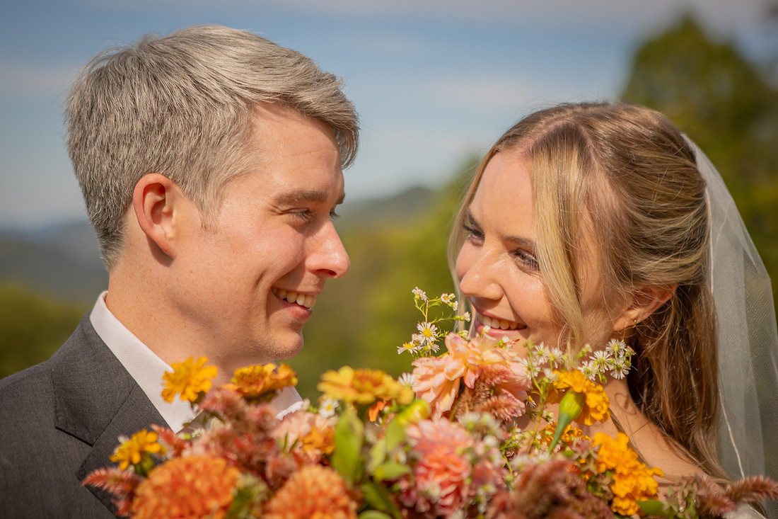 Bride and Groom Portraits | Bridal Portraits | Asheville Wedding Photographer