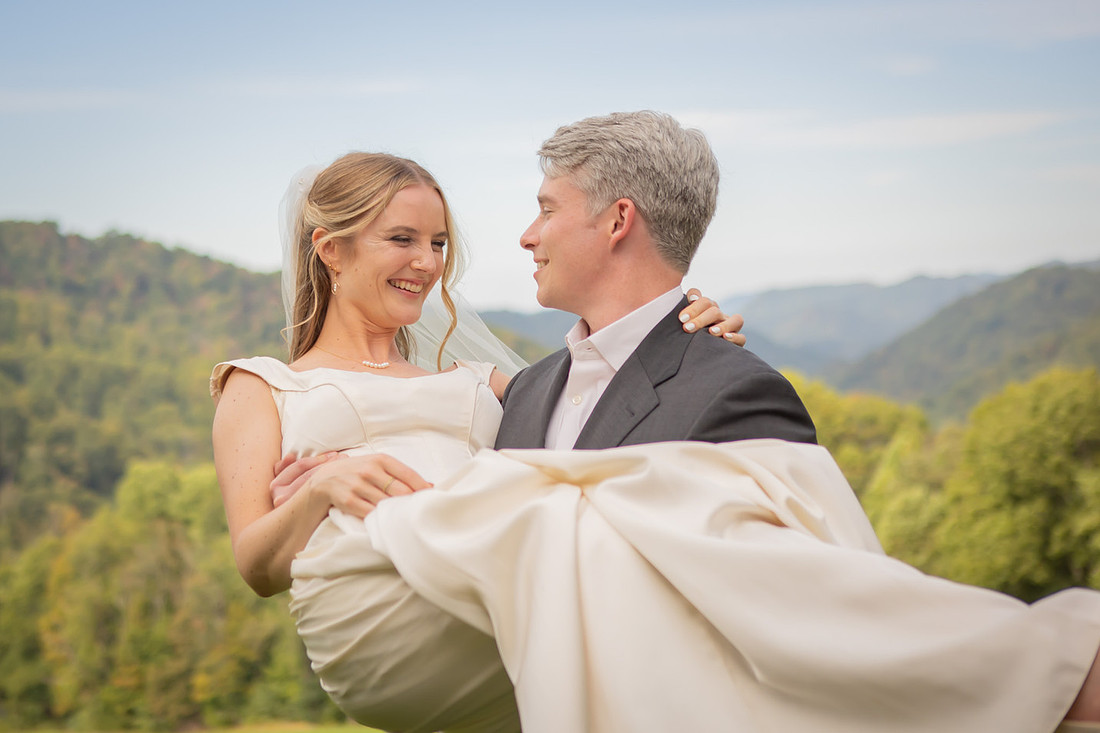 Bride and Groom Portraits | Bridal Portraits | Asheville Wedding Photographer