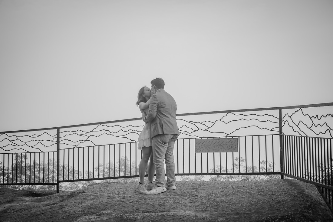 Proposing at a Mountain Overlook | Asheville Proposal Photographer